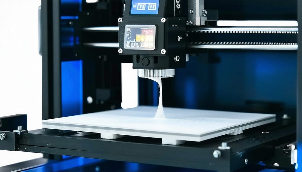 3D printer in action creating a custom design 3D printer in action creating a custom design